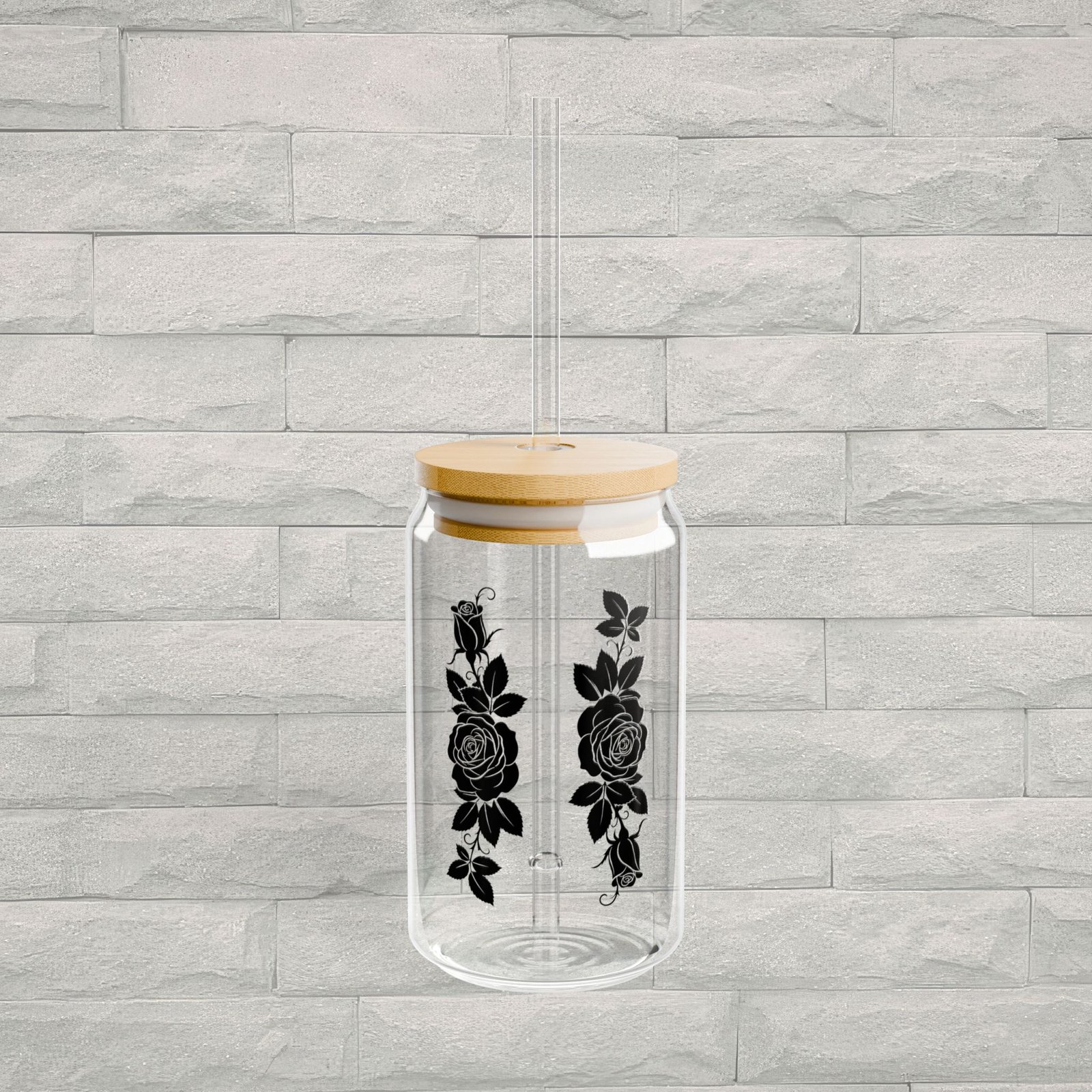 Jesus & Iced Coffee Glass Cup 16oz | Christian Sipper Tumbler with Straw ✝️☕ - Image 3