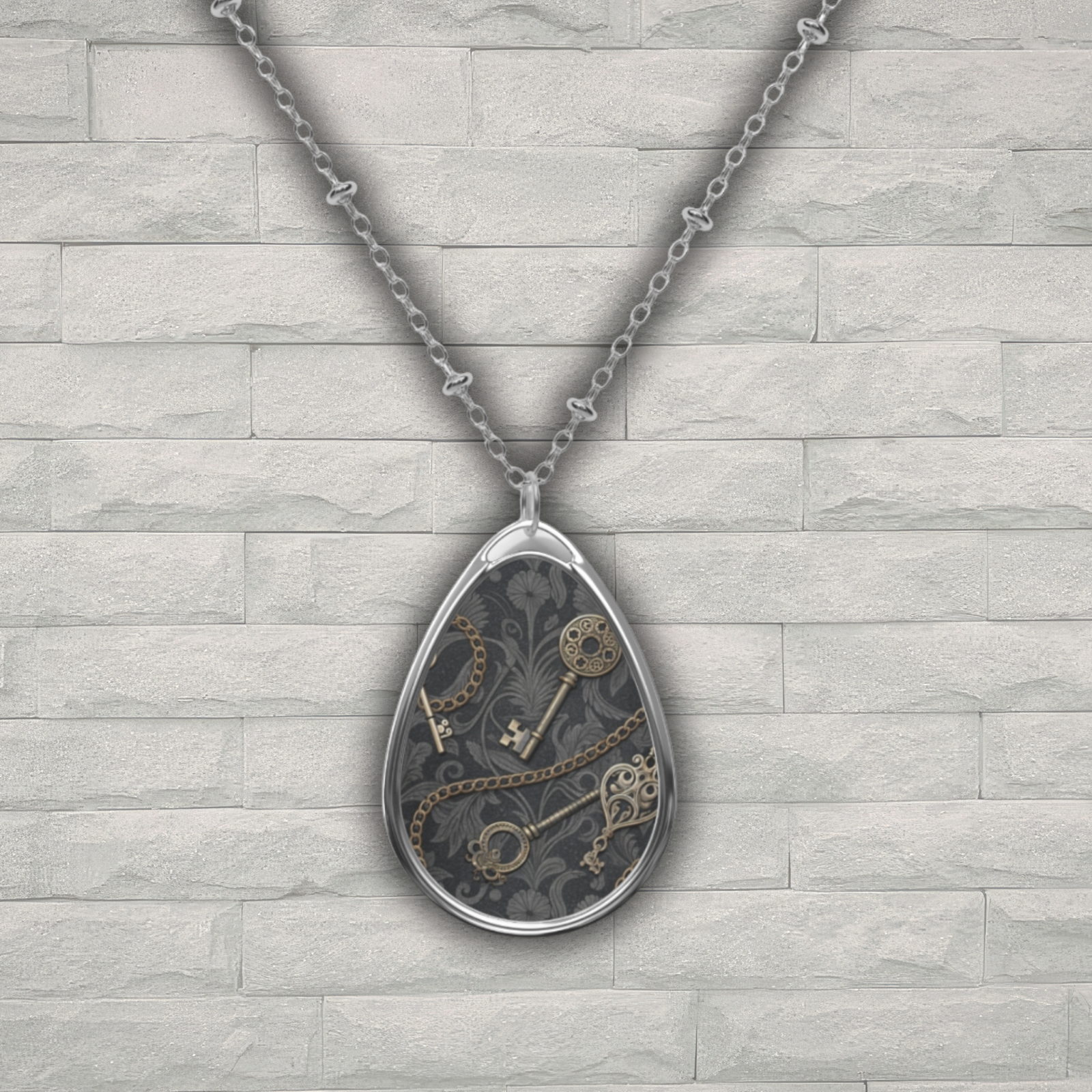Vintage Faith Key Pendant | Inspirational Christian Jewelry Gift - Image 1