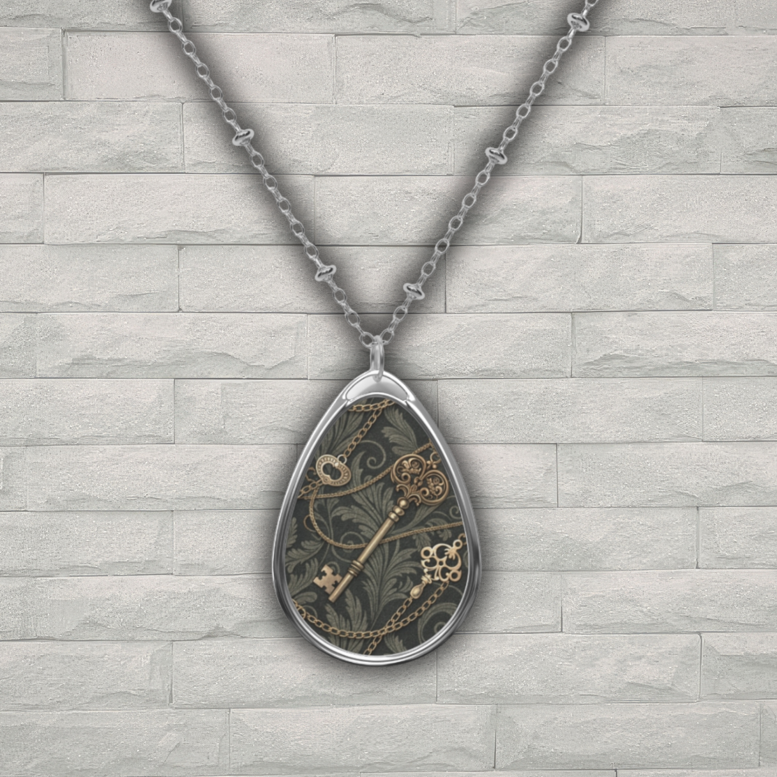 Faith Opens Doors Key Necklace | Christian Vintage Key Pendant | Inspirational Religious Jewelry Gift | Devotional Faith Necklace - Image 1