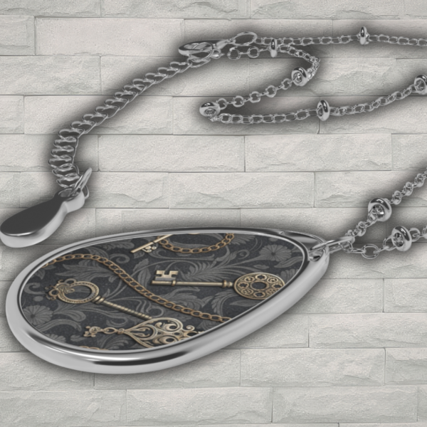 Vintage Faith Key Pendant | Inspirational Christian Jewelry Gift - Image 4