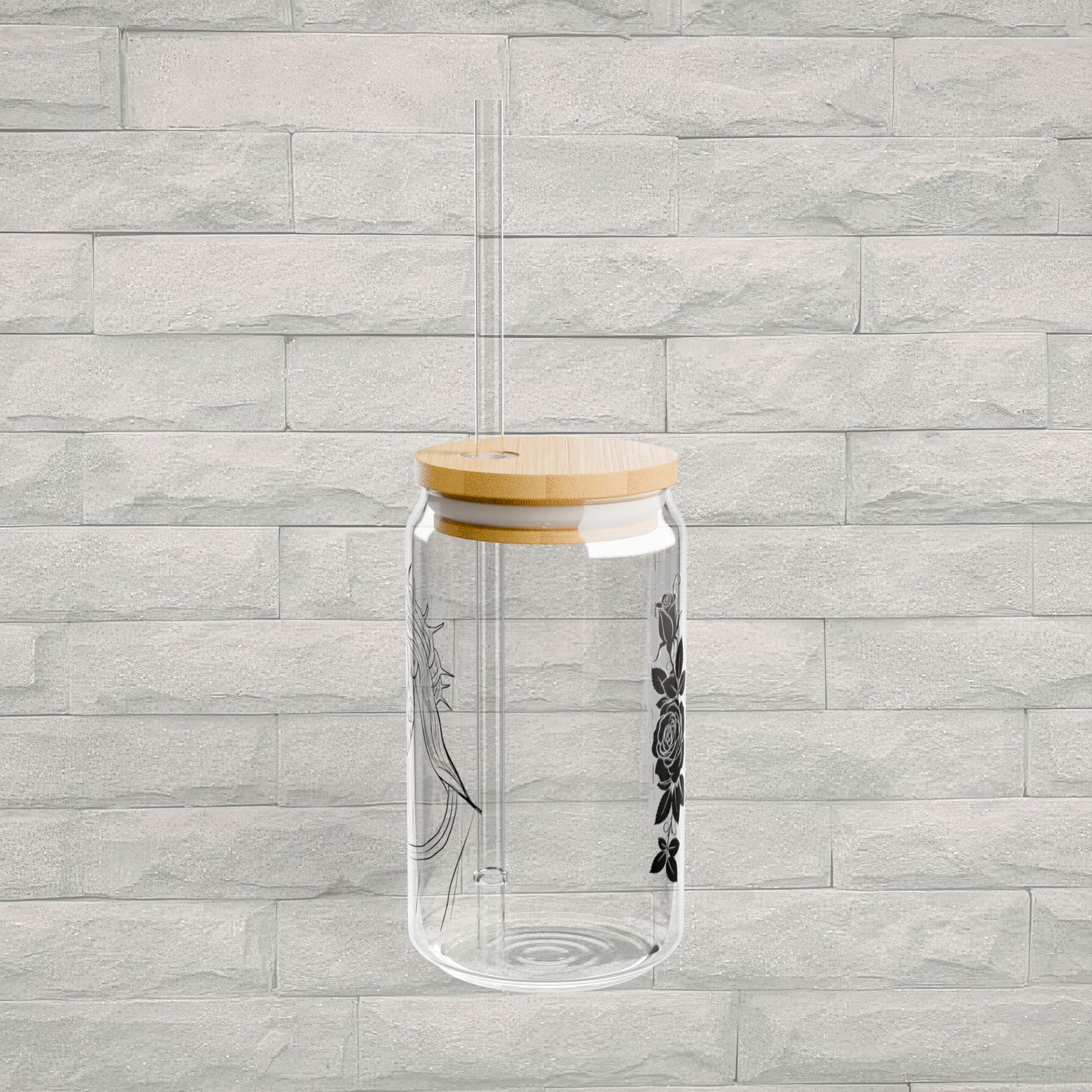 Jesus & Iced Coffee Glass Cup 16oz | Christian Sipper Tumbler with Straw ✝️☕ - Image 4